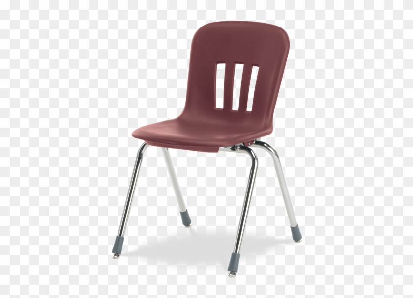 Virco School Furniture Classroom Chairs Student Desks - Metaphor Series Classroom Chair, 18 Seat Height, Wine/chrome, #675925