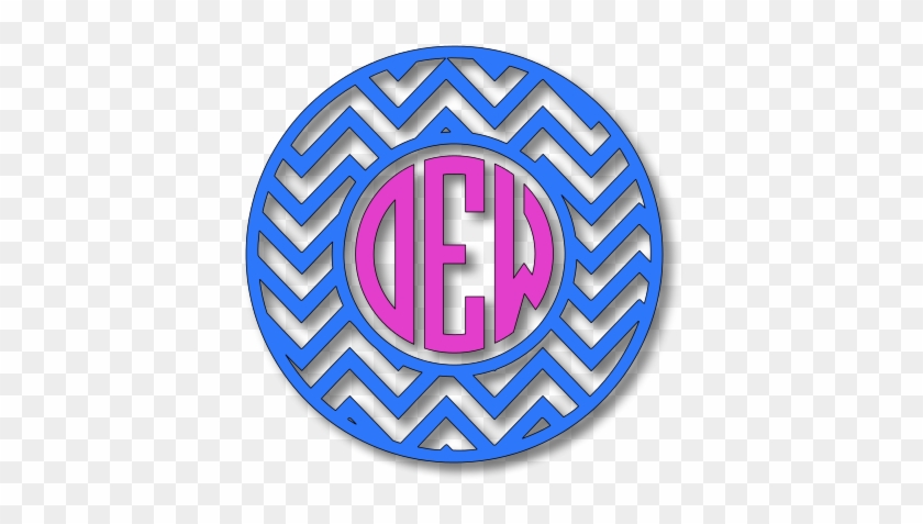 Monogram Frame - Chevron Circle - Stone Circle Vector #675938