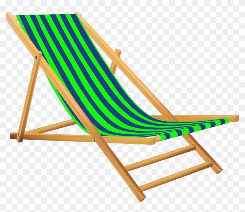 Transparent Green Beach Lounge Chair Png Clipart - Beach Chair Clipart #675951
