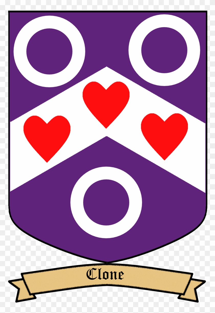 Purpure, On A Chevron Argent Between Three Annulets - Heart #675954