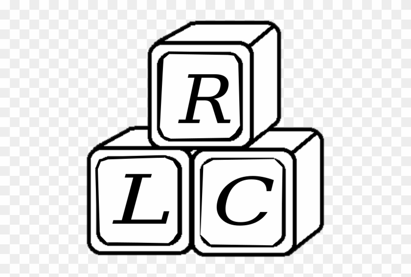 Rlc Clip Art At Clker - Abc Blocks Clipart Black And White #676319