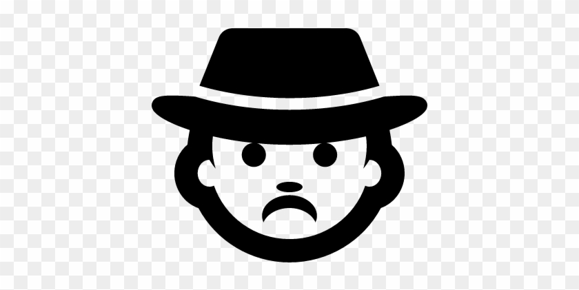 Sad Man With Hat Vector - Sad Man Logo #676389