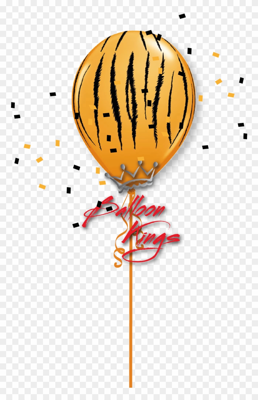 11in Tiger Stripes - Tiger Print Balloon - 11" #676466