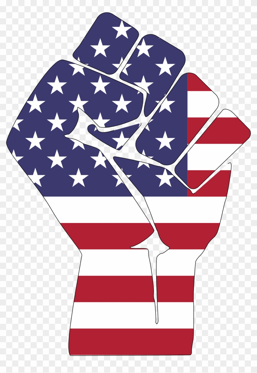 Medium Image - Fist With American Flag #676529