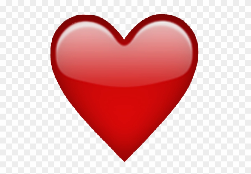 Simple Basic Red Heart Iphone Emoji Followme - Ios Heart Emoji Png #676572