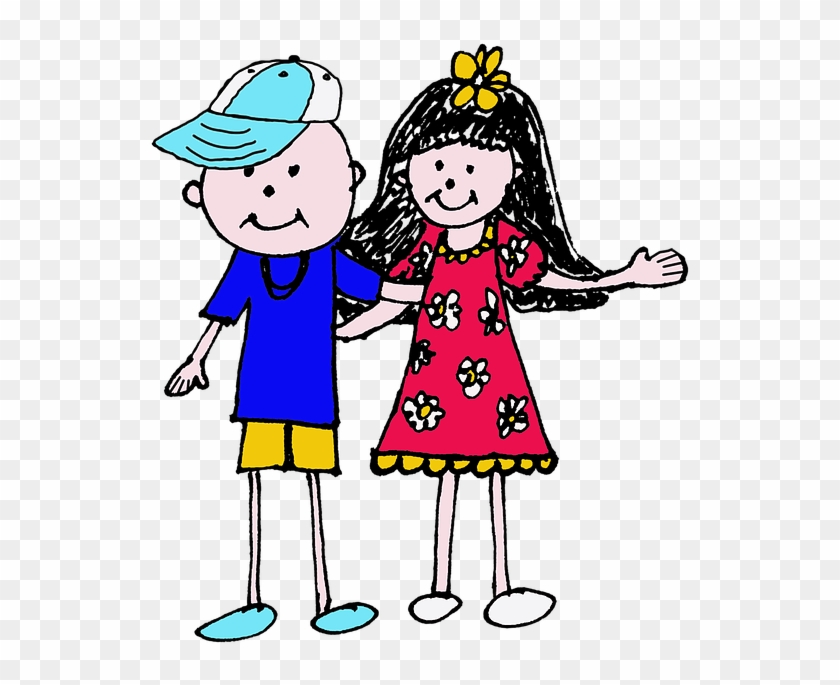 Book Buddies Cliparts 29, Buy Clip Art - Illustration A Boy And A Girl #676574
