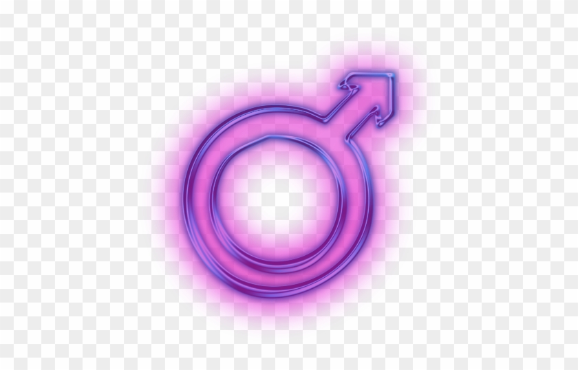 114353 Glowing Purple Neon Icon Symbols Shapes Male - Gender Neon Signs Transparent #676584