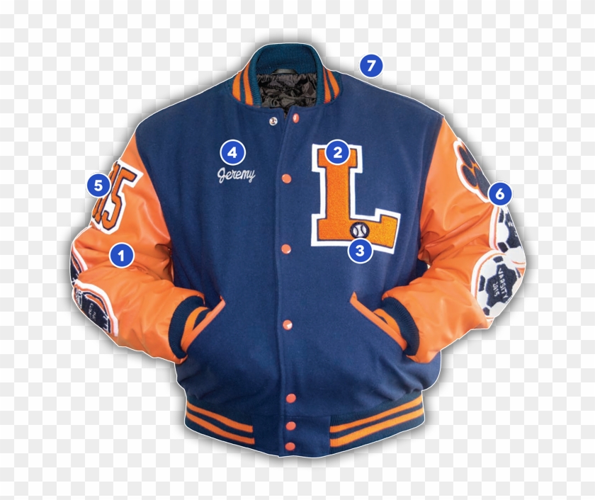 Girl Wearing a Letterman Jacket while Adjusting Her Hat Stock Photo - Image  of lady, blue: 58943538