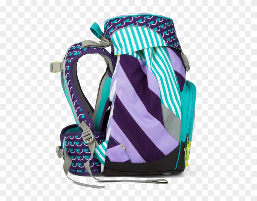 Ergobag Prime Single School Backpack Special Edtion - Ergobag Školní Set 2 Pruhovaný Fialový Tyrkysový #676893