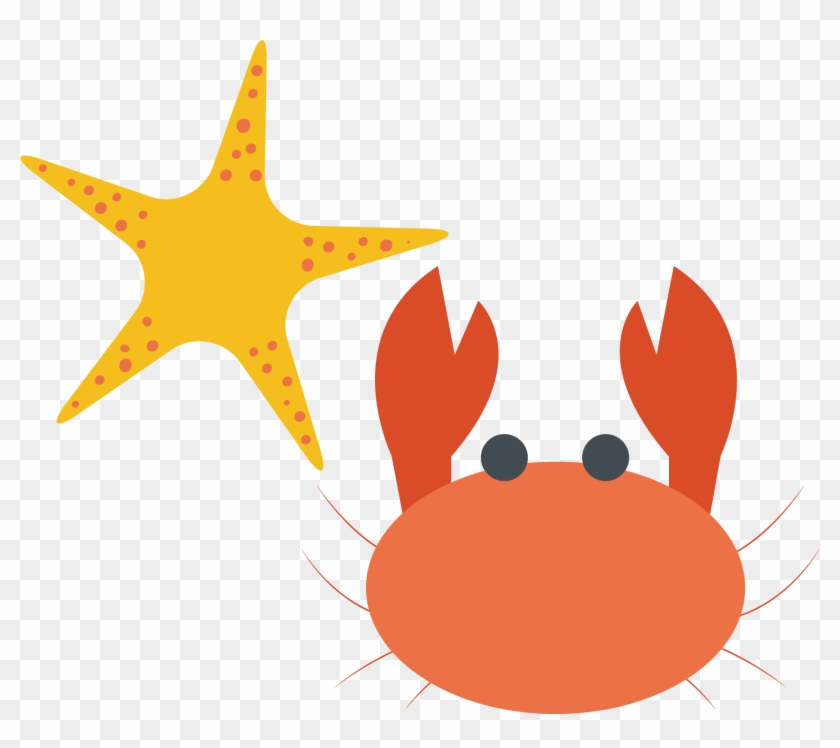 Crab Starfish Png Vector Material 1690*1425 Transprent - Crab Starfish Png Vector Material 1690*1425 Transprent #676960