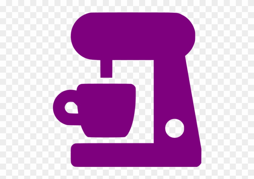 Purple Coffee Maker Icon - Coffee Machine Icon Png #677437