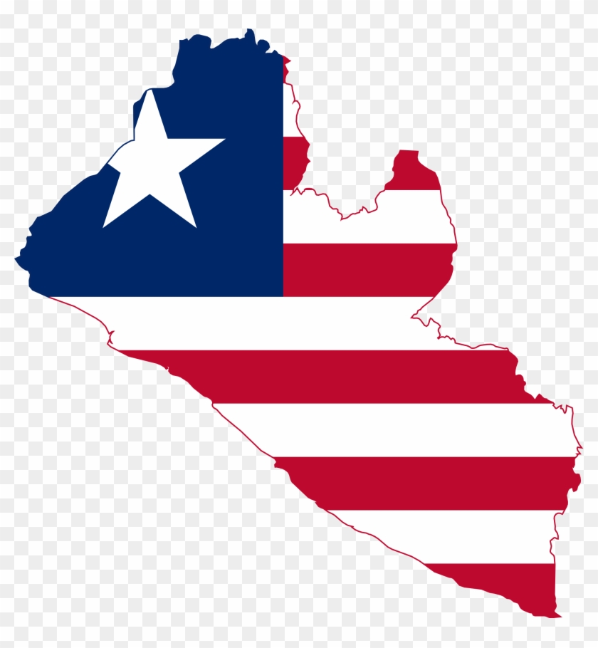 Flag-map Of Liberia - Map Of Liberia With Flag #677604