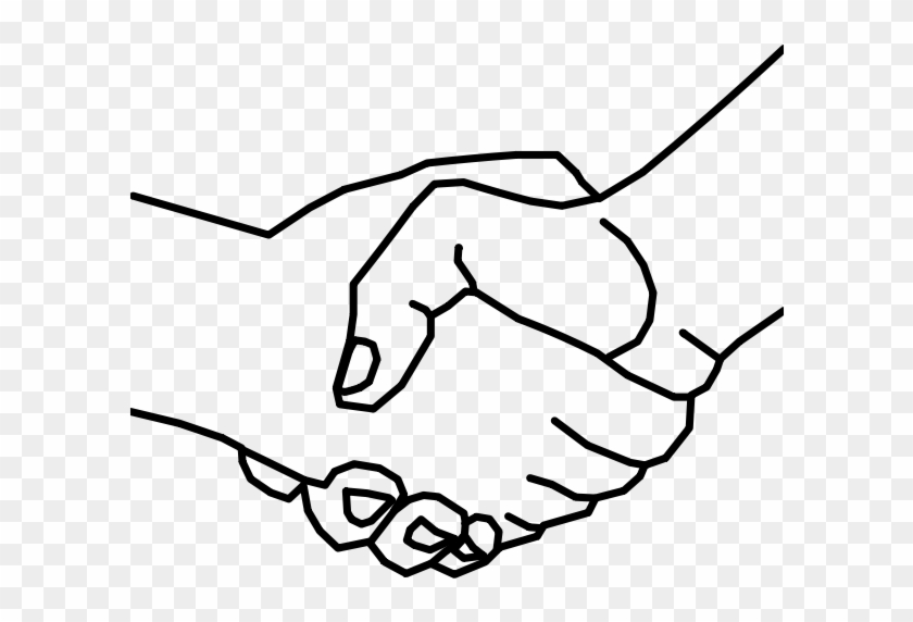 Hand Shake Drawing - Hand Shake Drawing #677730