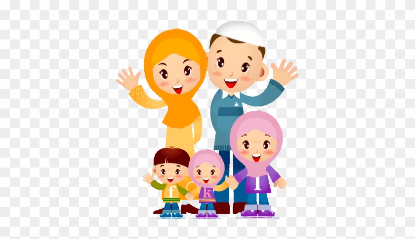 Ana Muslim Image Wallpaper - Family Muslim Cartoon Png #677736