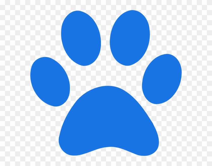 Blue Paw Print Clip Art At Clker - Blue Paw Print Logo #677988