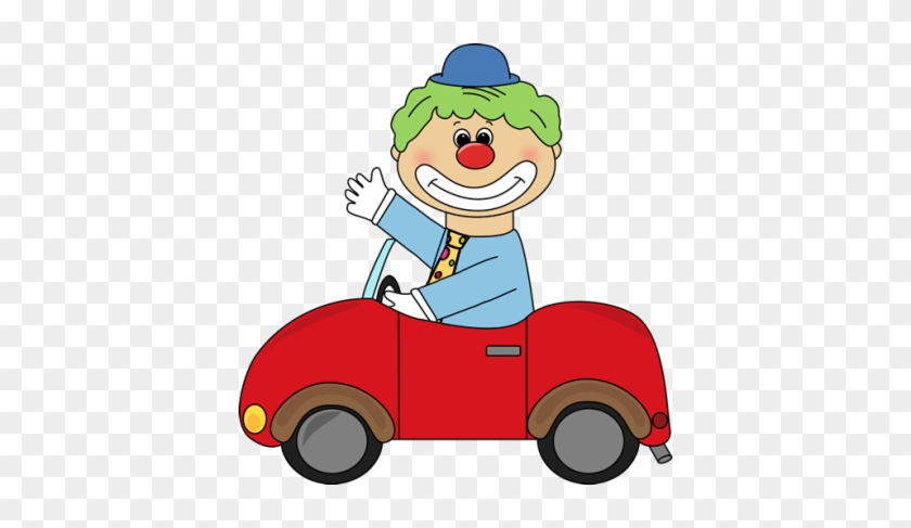 In A Clown Car Clip Art Image Clown Driving A Little - Clown In A Car Clipart #678183