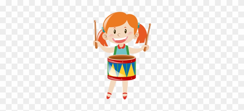 Krazy Kids Karnival, Exhibition, Carnival, Mumbai, - Girl Playing Drums Clipart #678279