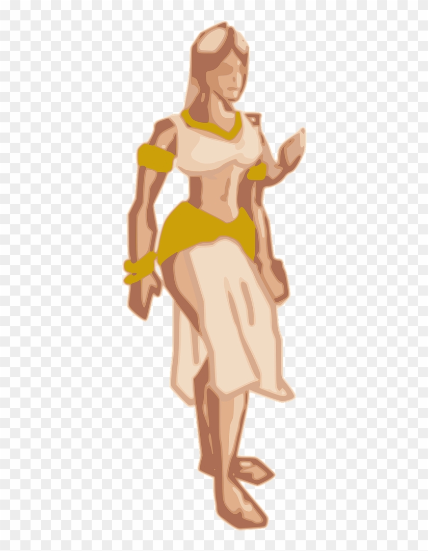 Woman,girl,female,halter Top,slit Skirt,barefoot,free - Illustration #678331