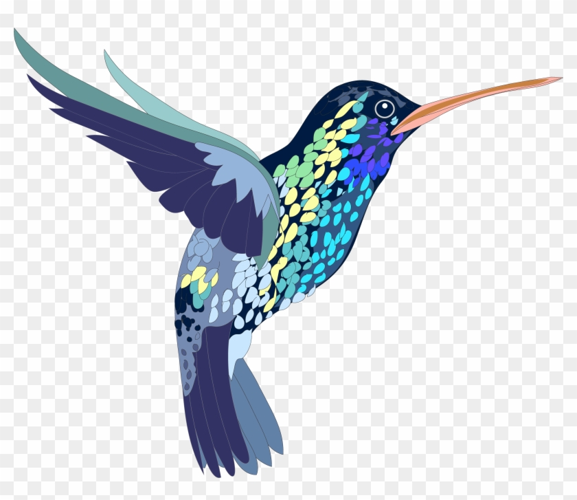 Png, Bird, Hummingbird, Colorful, Illustration, Shapes - Hummingbird #678443