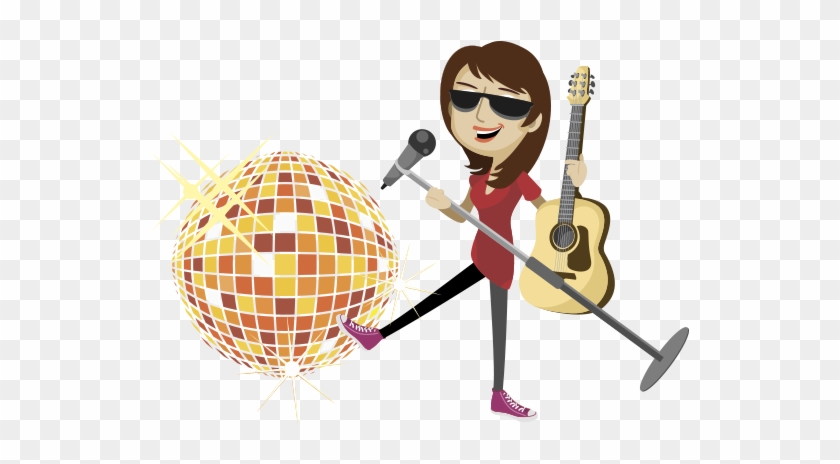 Disco Ball And Female Singer Vector Clipart Free Download - Disco Ball #678456