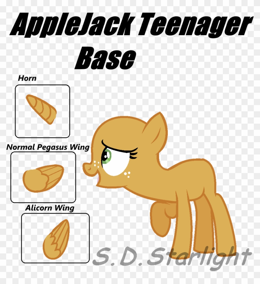 Mlp Base Teenager Applejack By Speeddrawstarlight13 - Plus Size 2017 Ballet Summer Cut Out Women Genuine #678486