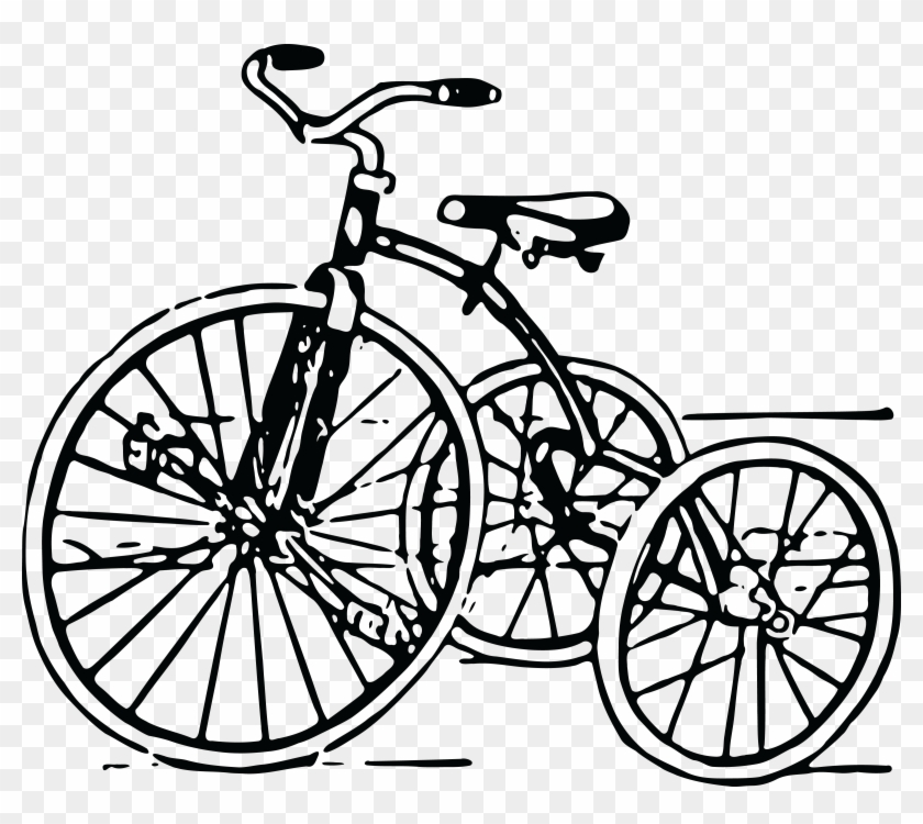 Free Clipart Of A Tricycle - Black And White Pictures Of Toys #678501