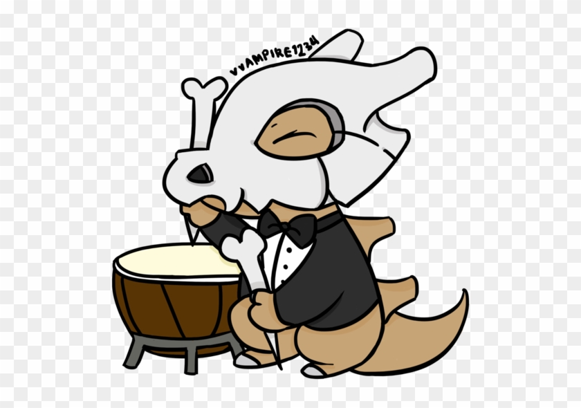 Cubone Playing The Drums For Charity By Vvampire1234 - Cartoon #678704