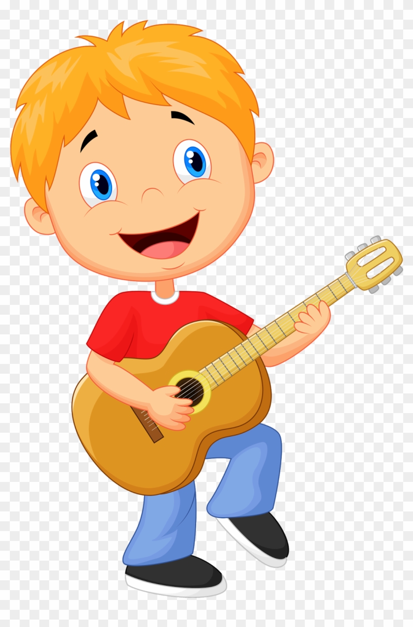 Guitar Royalty-free Stock Photography - Cartoon Boy Playing Guitar #678753