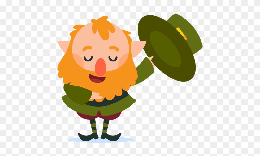 Leprechaun Hat Down Cartoon Transparent Png - St Patrick Leprechaun #678805