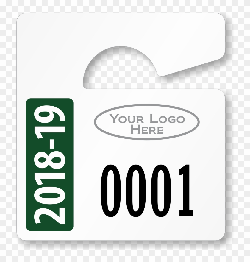 Zoom - Personalize - Parking Labels, Static Cling Decals For Inside 2" #678939