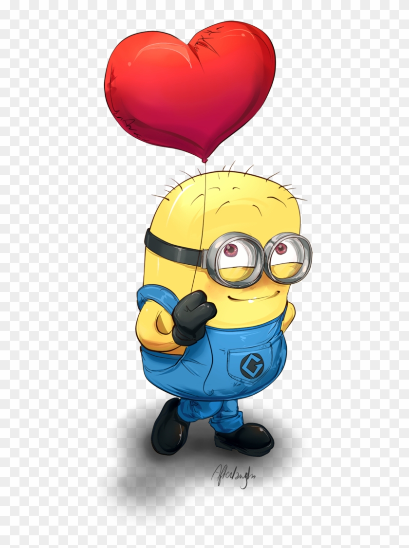 Love Me Minion By Afterlaughs - Minion Love - Free Transparent PNG ...