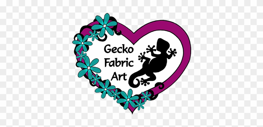 Gecko Fabric Art - Brooch, Fabric Brooch, Poppy Brooch, Butterfly Brooch, #679196