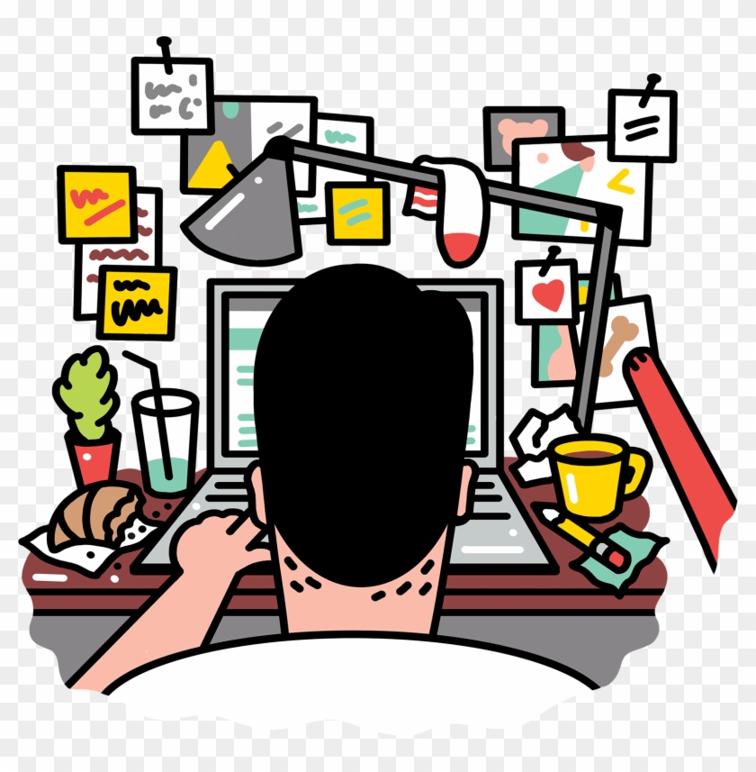 Pin Working At Desk Clipart - Work Creatively #679267