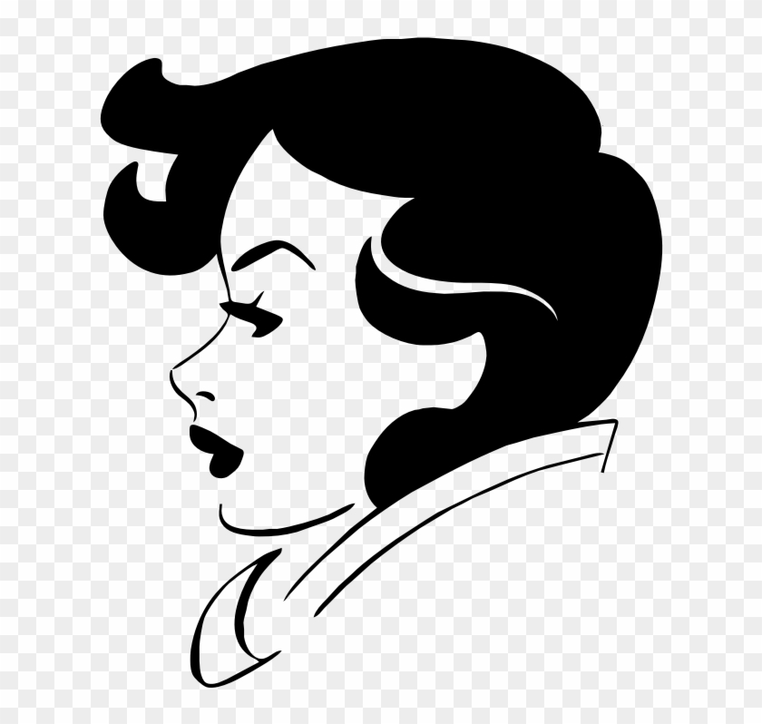 Clipart - Woman - Outline Of Womans Face #679329