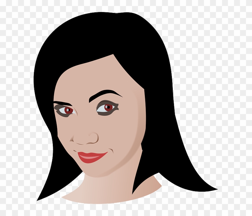Brunette, Face, Girl, Head, Woman - Girl With Brown Eyes Clipart #679334
