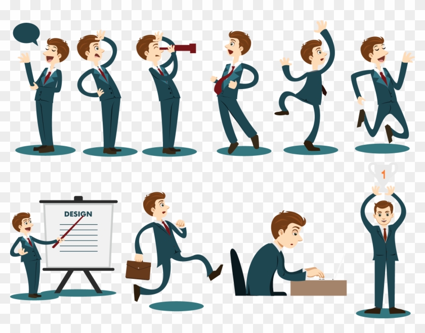 Vector Business People - Leaders With Social Skills - Free Transparent PNG  Clipart Images Download