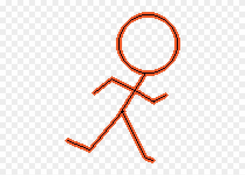 Orange Stick Figure - Stick Figure #679676