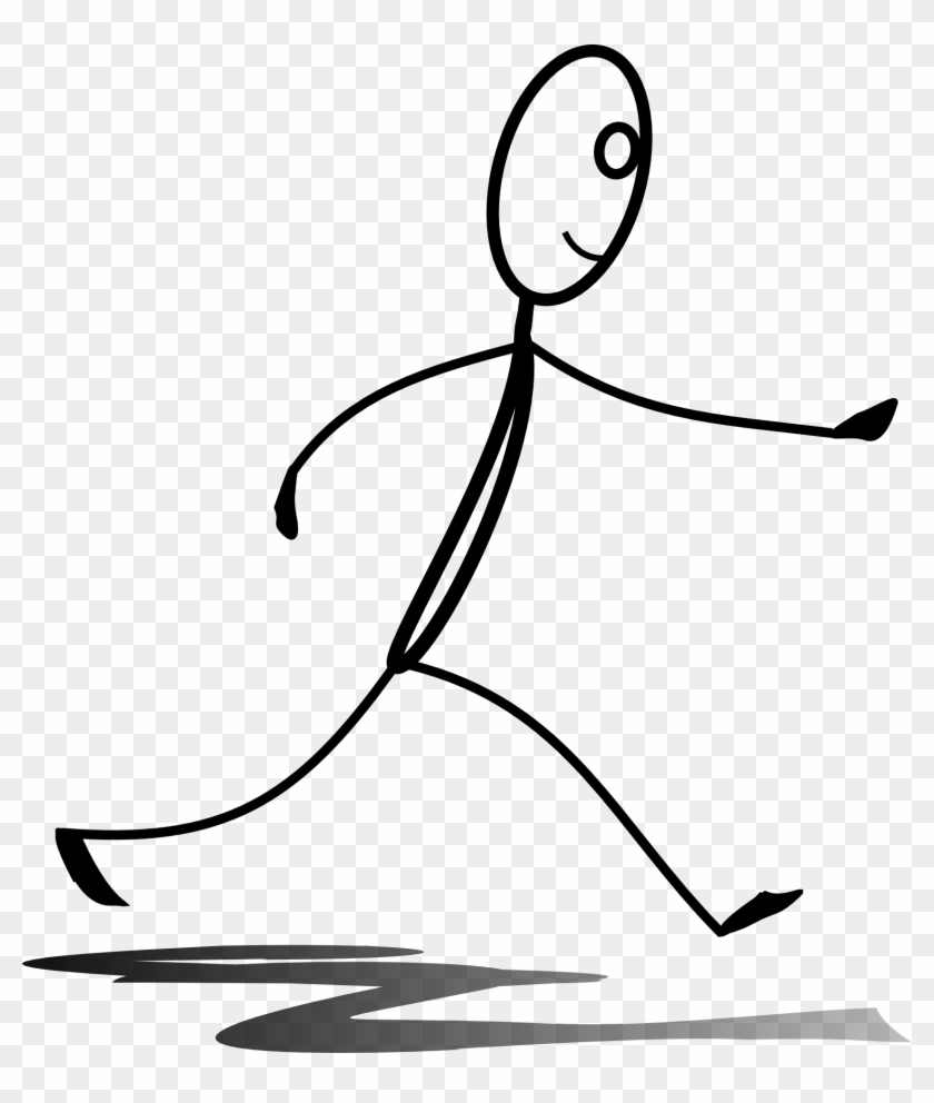 Stick Figure Drawing Running Clip Art - Stick Man Running #679711