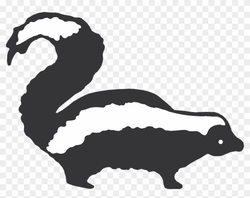 Skunk Stripes Animal Â - Black And White Skunk Clipart #679709