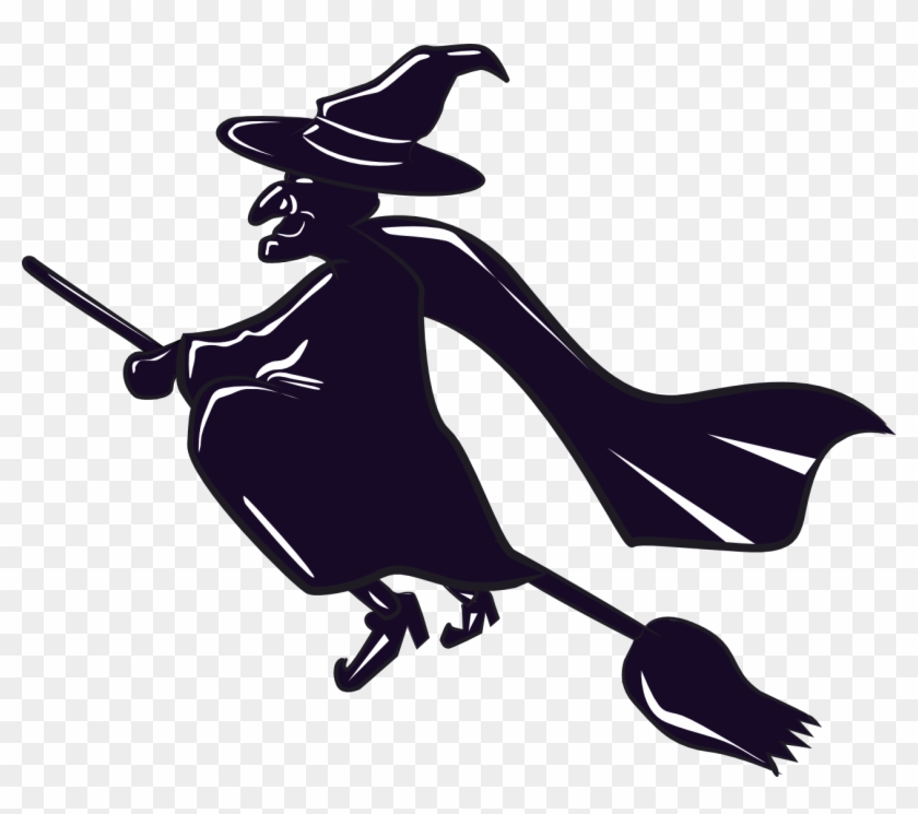 Clipart With Transparent Background Witch - Witch On A Broomstick Clipart #120697