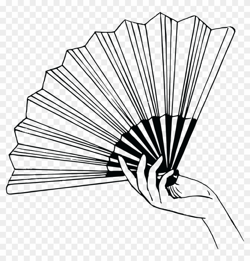 Free Clipart Of A Hand Holding A Fan Black And White Paper Fan Free Transparent Png Clipart Images Download