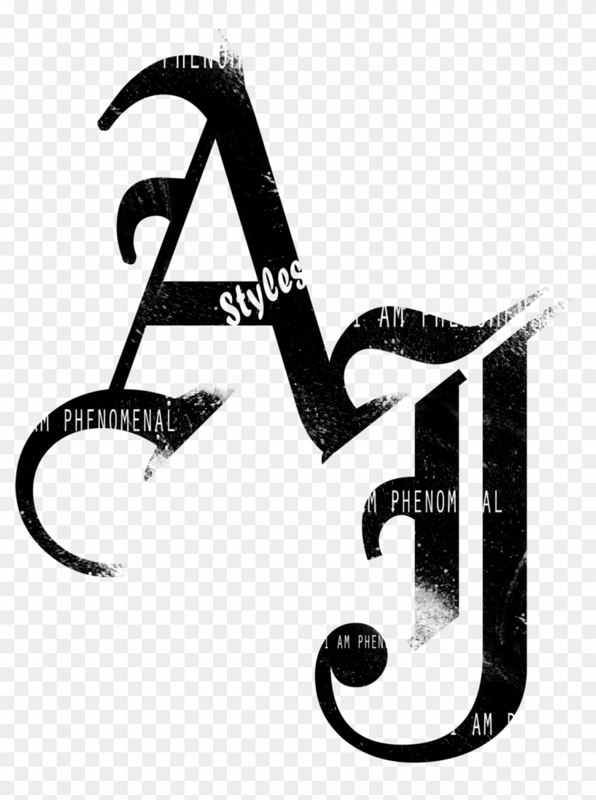Clip Art Aj Styles 2016 Black Logo Png By Ambriegnsasylum16 - Wwe Aj Styles Logo #120750