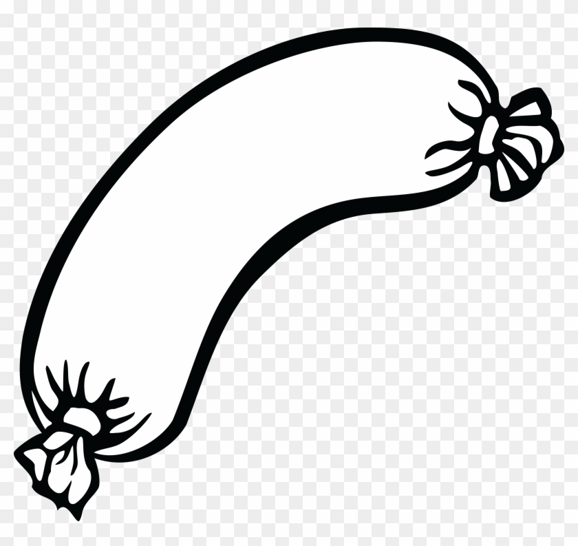 Free Clipart Of A Sausage - Sausage Black And White #120742