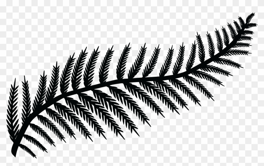 Free Clipart Of A Fern Leaf - Black And White Leaf #120805