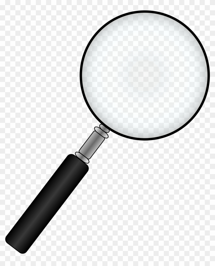 Black Magnifying Glass Clip Art Png - Transparent Background Magnifying Glass #120972