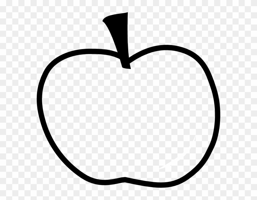 Apple Outline Clip Art At Clker Com Vector Online Clipart - Shape Of An Apple #121130