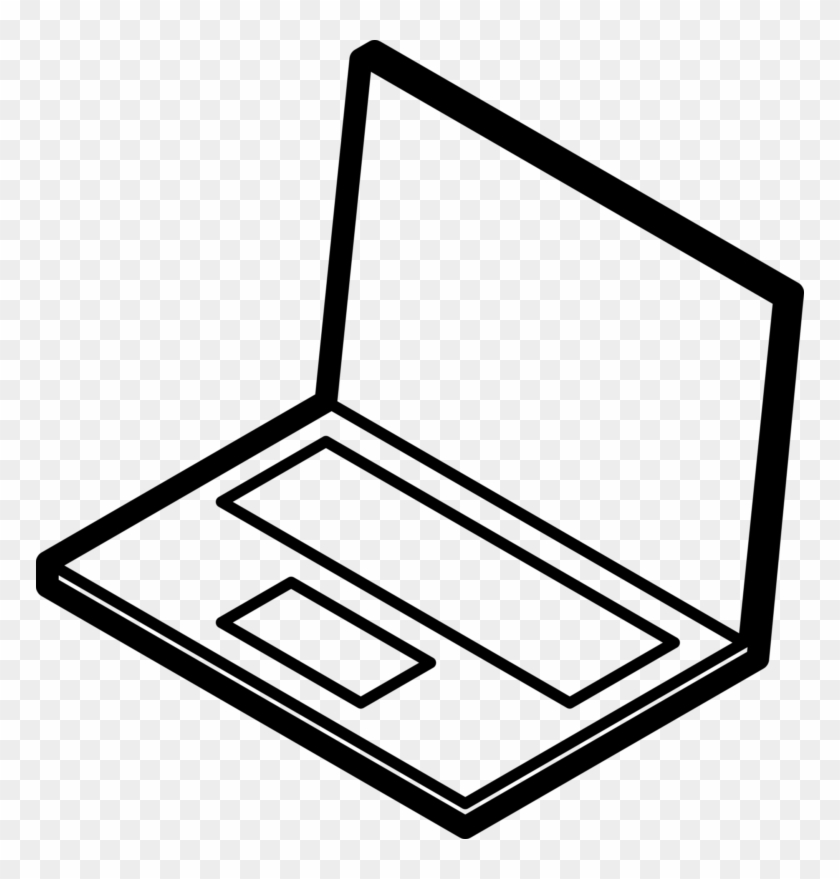 Computer Clipart Black And White - Laptop Symbol #121272