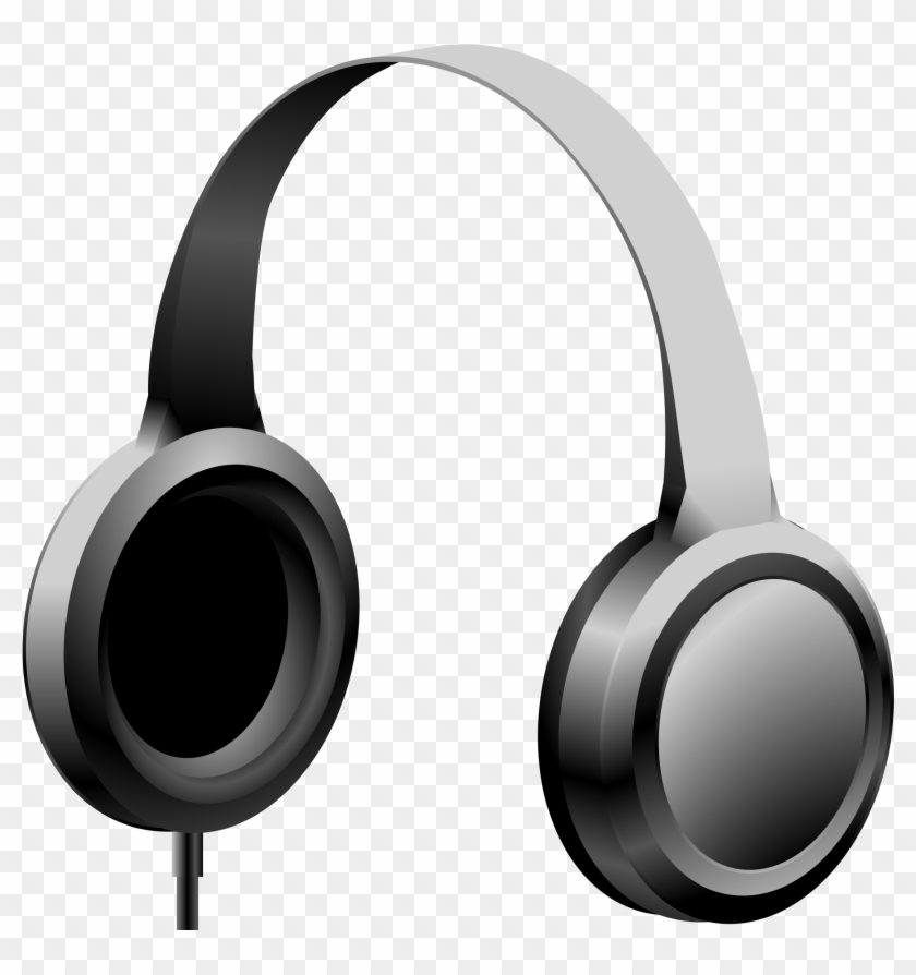 Headphones Clipart Black And White - Headphones Clipart #121322