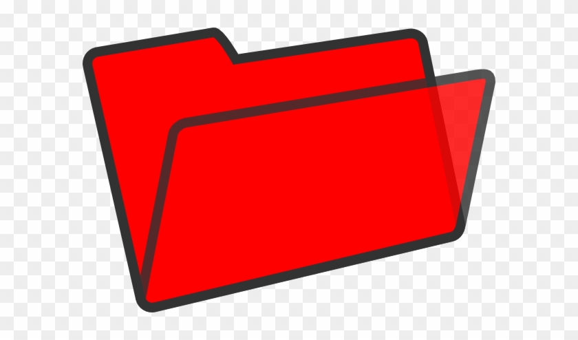 Red Folder Clip Art - File Folder Clip Art #121424