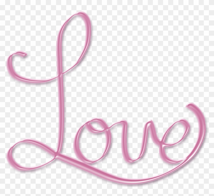 Pink Love Png Word Art Text By Crysluvsjim - Love Text Pink #121493